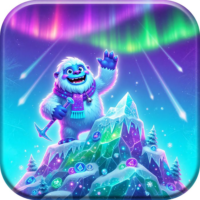 Yeti's Frozen Vault slot game art, arctic theme
