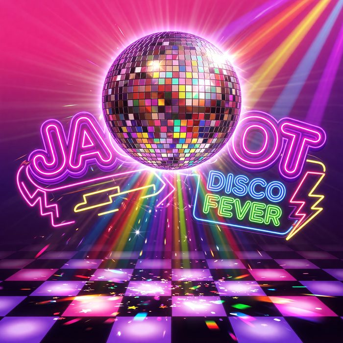 Disco Inferno Spins slot game art, 70s disco theme