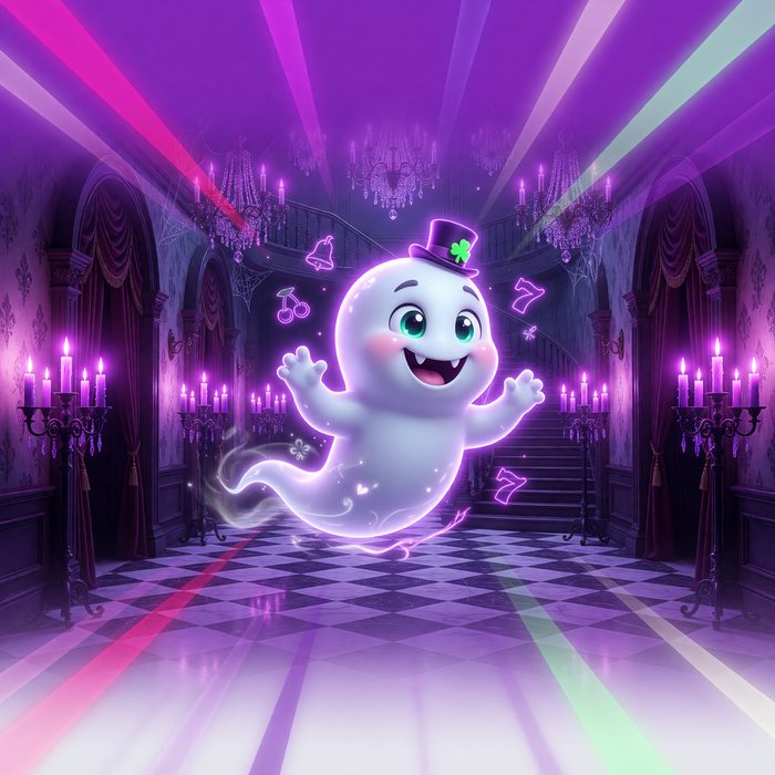 Ghostly Manor Riches slot game art, mystery theme