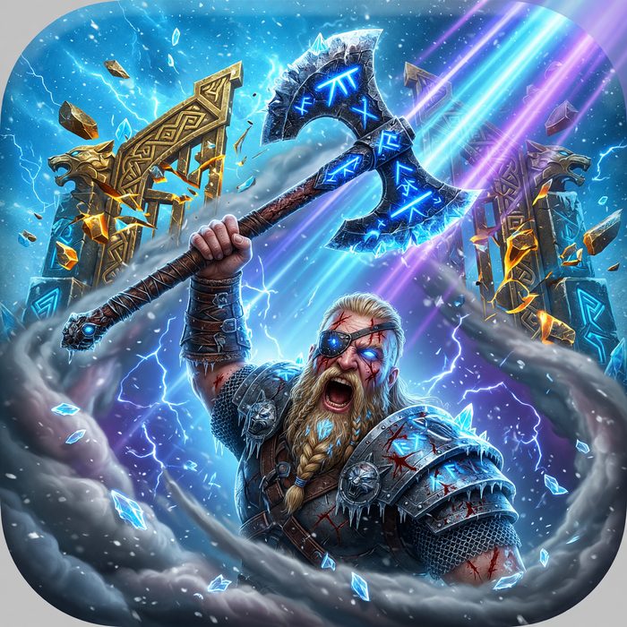Ragnarok Rising slot game art, norse theme