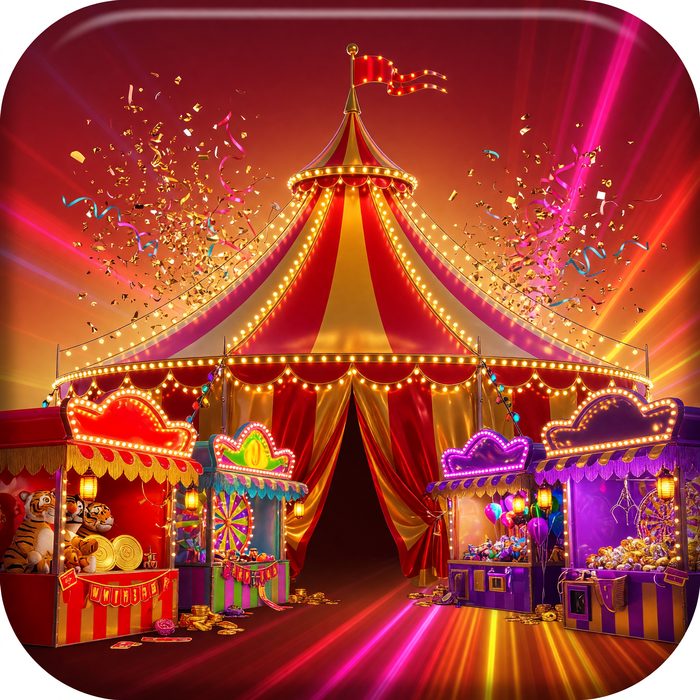 Big Top Bonanza slot game art, carnival theme