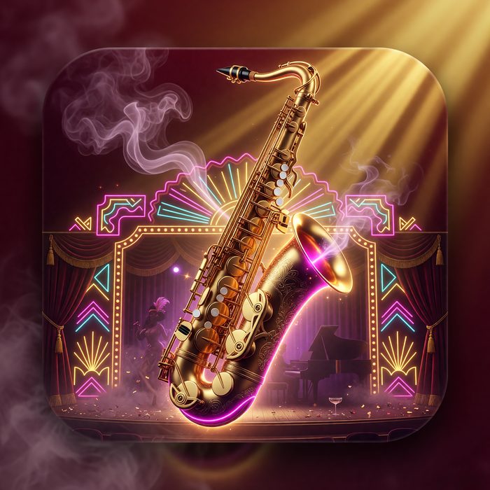 Speakeasy Sessions slot game art, jazz age theme