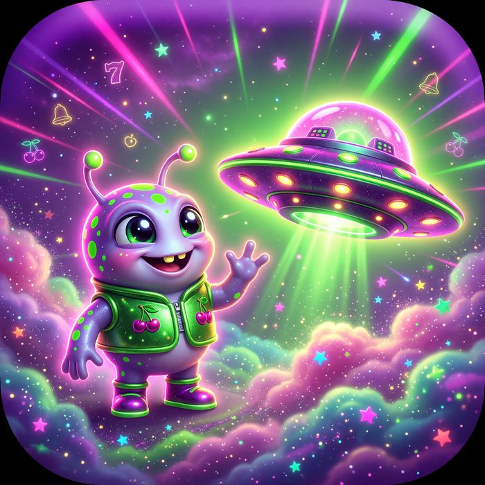 Cosmic Invaders slot game art, sci-fi theme