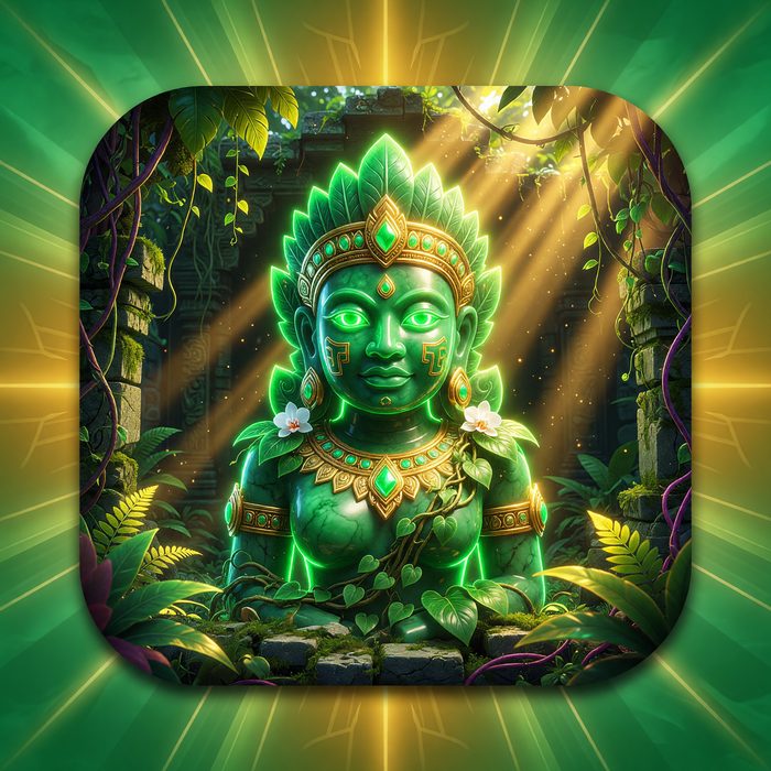 Idol of the Lost Temple slot game art, adventure theme